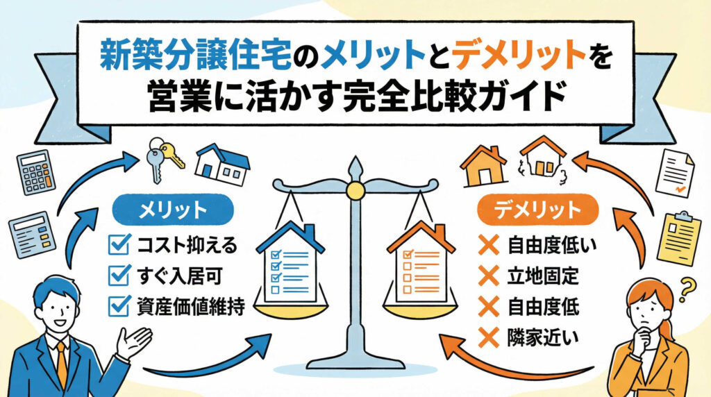 新築分譲住宅のメリットとデメリットを営業に活かす完全比較ガイド